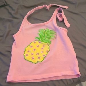 Lilly Pulitzer Girl’s Pink Pineapple Halter Top Size 5